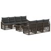 vidaXL Ensemble de canap&eacute; de jardin 8 pc Gris et Gris fonc&eacute; polyrotin