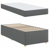 vidaXL Cadre de lit avec matelas Gris fonc&eacute; 80 x 200 cm tissu