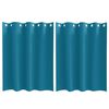 vidaXL Rideaux occultants avec anneaux 2 pcs Turquoise 140 x 140 cm
