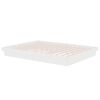 vidaXL Cadre de lit sans matelas blanc bois massif 140x190 cm
