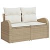 vidaXL Ensemble de canapé de jardin 6 pcs Beige Poly Rattan