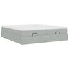 VidaXL Cadre de lit ottoman et matelas gris clair 180x200cm velours