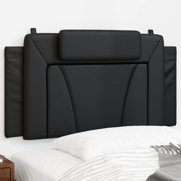 vidaXL Coussin de t&ecirc;te de lit Viana noir 100 cm similicuir