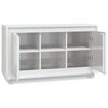vidaXL Buffet blanc brillant 102x35x60 cm bois d'ing&eacute;nierie