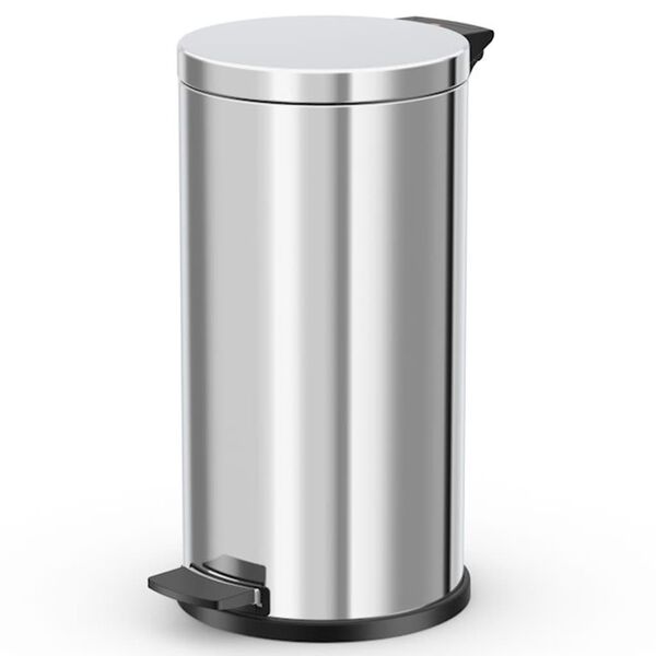 Hailo Poubelle &agrave; p&eacute;dale Solid L 18 L Inox avec bac int&eacute;rieur galvanis&eacute;