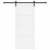 vidaXL Porte coulissante Blanc et Noir 93 x 211 cm Pin massif