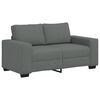 vidaXL Canap&eacute; &agrave; 2 places gris fonc&eacute; 160x77x82 cm tissu