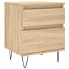 vidaXL Table de chevet ch&ecirc;ne sonoma 40x35x50 cm bois d&rsquo;ing&eacute;nierie
