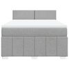 vidaXL Sommier &agrave; lattes de lit avec matelas Gris clair 140x200cm Tissu