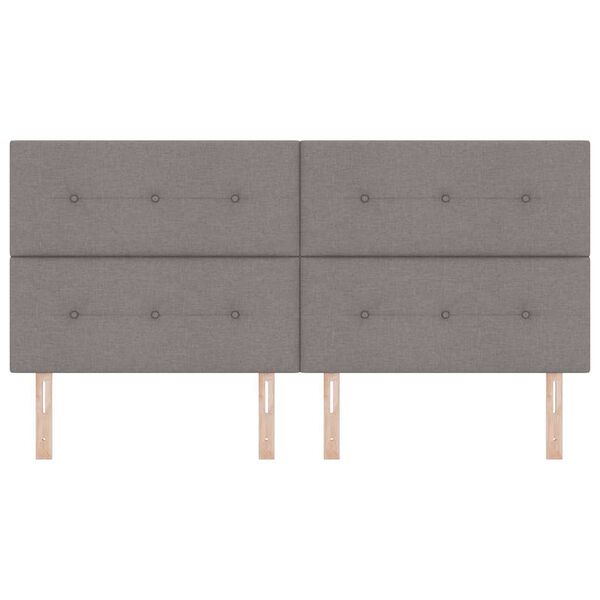 vidaXL T&ecirc;te de lit r&eacute;glable en hauteur Taupe 200 cm tissu