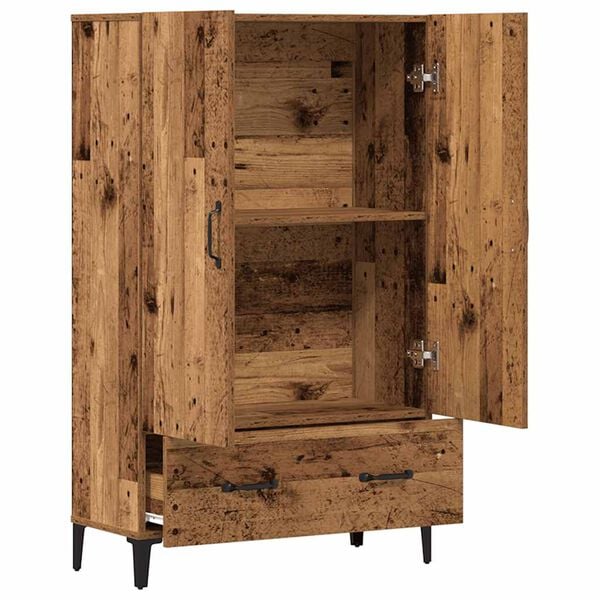 vidaXL Buffet haut vieux bois 70x31x115 cm bois d'ing&eacute;nierie
