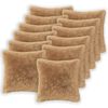 vidaXL Housse de coussin 12 pcs HEERLEN Taupe 45 x 45 cm Fleece PV