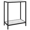vidaXL Table console Blanc 60x35x75 cm Verre tremp&eacute;