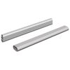 vidaXL Tige de placard 2 pcs Argent&eacute; 264 x 15 x 29 mm