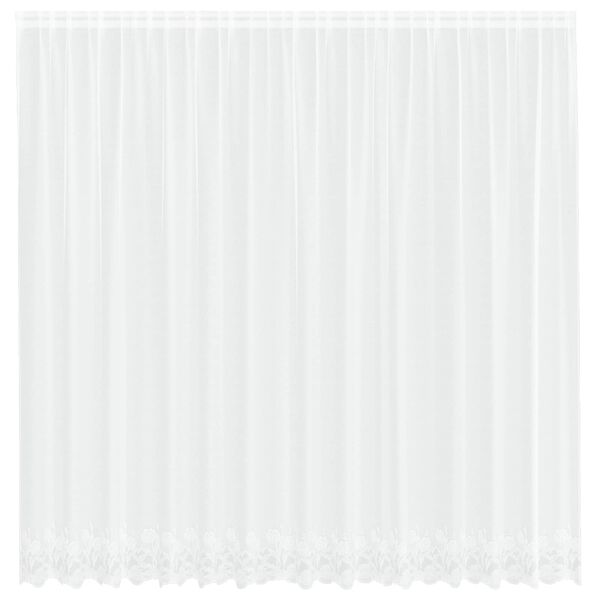 vidaXL Rideau en Dentelle Floral Blanc 240 x 400 cm Polyester