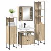 vidaXL Ensemble de mobilier de salle de bain 4 pcs Ch&ecirc;ne Sonoma