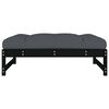 vidaXL Repose-pied de jardin 120x80 cm noir bois de pin massif