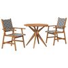 vidaXL Ensemble &agrave; manger de jardin 3 pcs Bois d'acacia solide