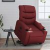 vidaXL Fauteuil inclinable &eacute;lectrique rouge bordeaux similicuir