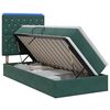 vidaXL Lit de rangement LED avec matelas Vert fonc&eacute; 100 x 200 cm