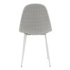 Venture Home Chaises &agrave; manger lot de 2 Polar polyester gris/blanc