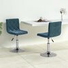 vidaXL Chaises pivotantes &agrave; manger lot de 2 bleu velours