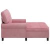 vidaXL Chaise longue avec coussin Rose 91 x 157 x 91 cm Velours