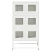 vidaXL Buffet haut blanc 68x39x123 cm acier