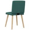 vidaXL Chaises à manger lot de 2 vert foncé tissu