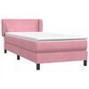 vidaXL Sommier &agrave; lattes de lit avec matelas rose 100x220 cm velours
