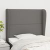 vidaXL T&ecirc;te de lit avec oreilles Gris fonc&eacute; 103x23x118/128 cm Tissu