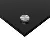 vidaXL Protection de cuisine 2 pcs Noir 110 x 60 cm verre trempé