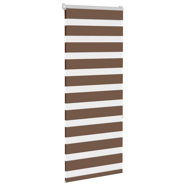 vidaXL Store z&egrave;bre marron 65x150 cm largeur du tissu 60,9 cm polyester