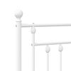 vidaXL T&ecirc;te de lit m&eacute;tal blanc 135 cm