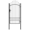 vidaXL Porte de Jardin WOERDEN 200 x 100 cm Acier Gris Verrouillable