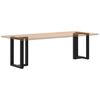 vidaXL Pieds de table &agrave; manger en T, 2 pi&egrave;ces, noir, 60 x 35 x (72-73) cm, acier