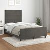 vidaXL Cadre de lit sans matelas gris fonc&eacute; 120x200 cm velours