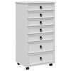 vidaXL Cabinet Roulant avec Tiroirs CORONA Blanc