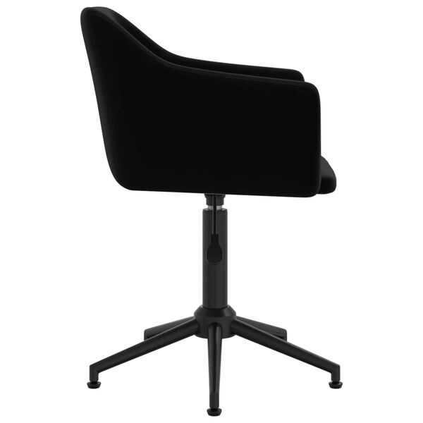vidaXL Chaise pivotante de salle &agrave; manger Noir Velours