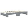 vidaXL Lit de jour avec gigogne et matelas gris clair 90x190 cm tissu
