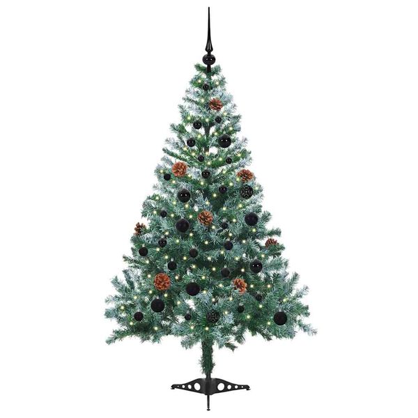 vidaXL Sapin de No&euml;l artificiel avec 150 LED Vert 150 cm PVC et Acier