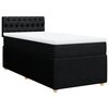 vidaXL Sommier &agrave; lattes de lit avec matelas Noir 100x200 cm Tissu