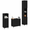 vidaXL Ensemble de mobilier de salle de bain 3 pcs Ch&ecirc;ne noir