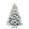 vidaXL Sapin de No&euml;l artificiel avec 300 LED Blanc 180 cm PE et PVC