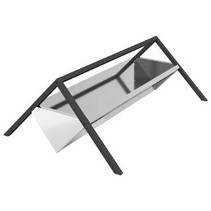vidaXL Trough d'alimentation pour le b&eacute;tail Argent&eacute; 111 x 76 x 38 cm