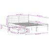 vidaXL Cadre de lit sans matelas blanc 120x190 cm bois de pin massif