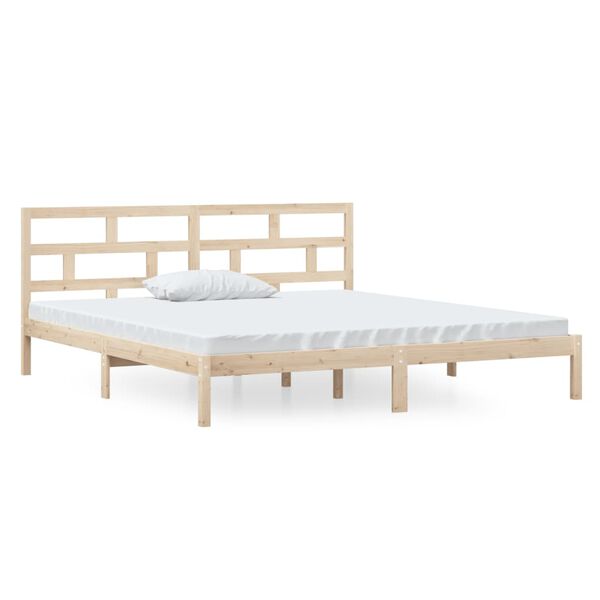 vidaXL Cadre de lit sans matelas bois massif 140x190 cm