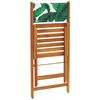 vidaXL Chaises de jardin pliantes lot de 4 vert tissu et bois massif