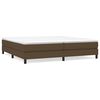 vidaXL Cadre de lit &agrave; lattes marron fonc&eacute; 200x200 cm tissu