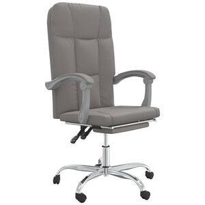vidaXL Fauteuil inclinable de bureau Taupe Tissu